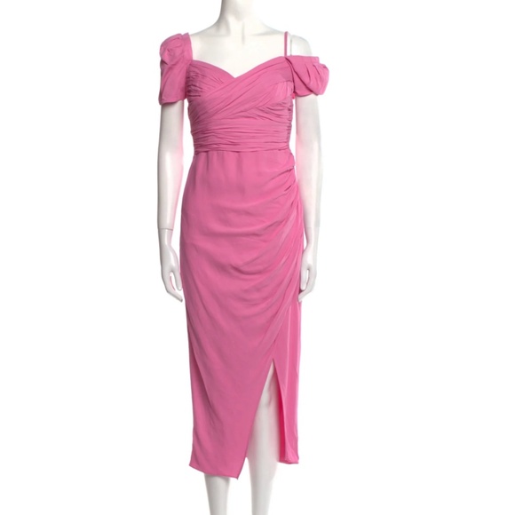 Self-Portrait Midi Crepe Dress - Picture 1 of 3